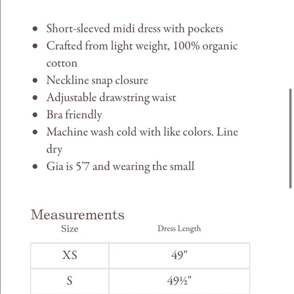 Christy Dawn The Dawn Dress Womens Size XS Mustard Sustainable Organic Cotton - Picture 13 of 14